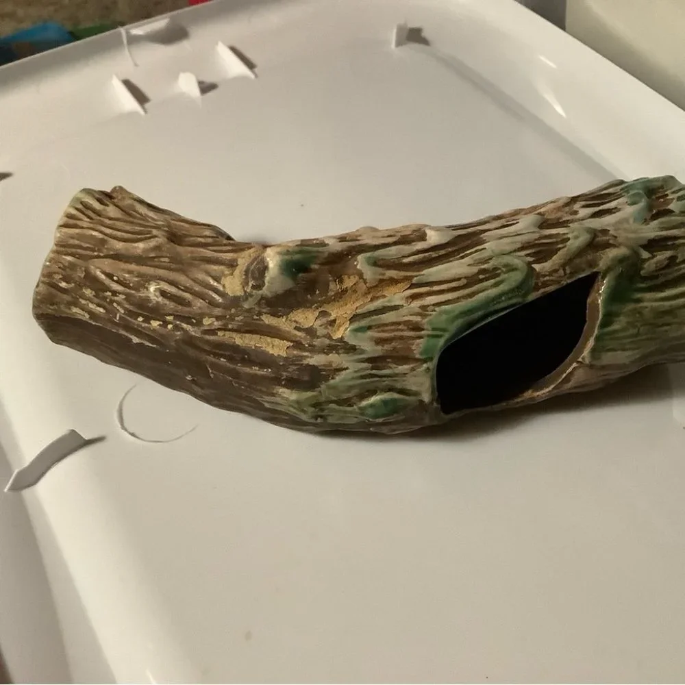 Aquarium decor, mini log, ceramic